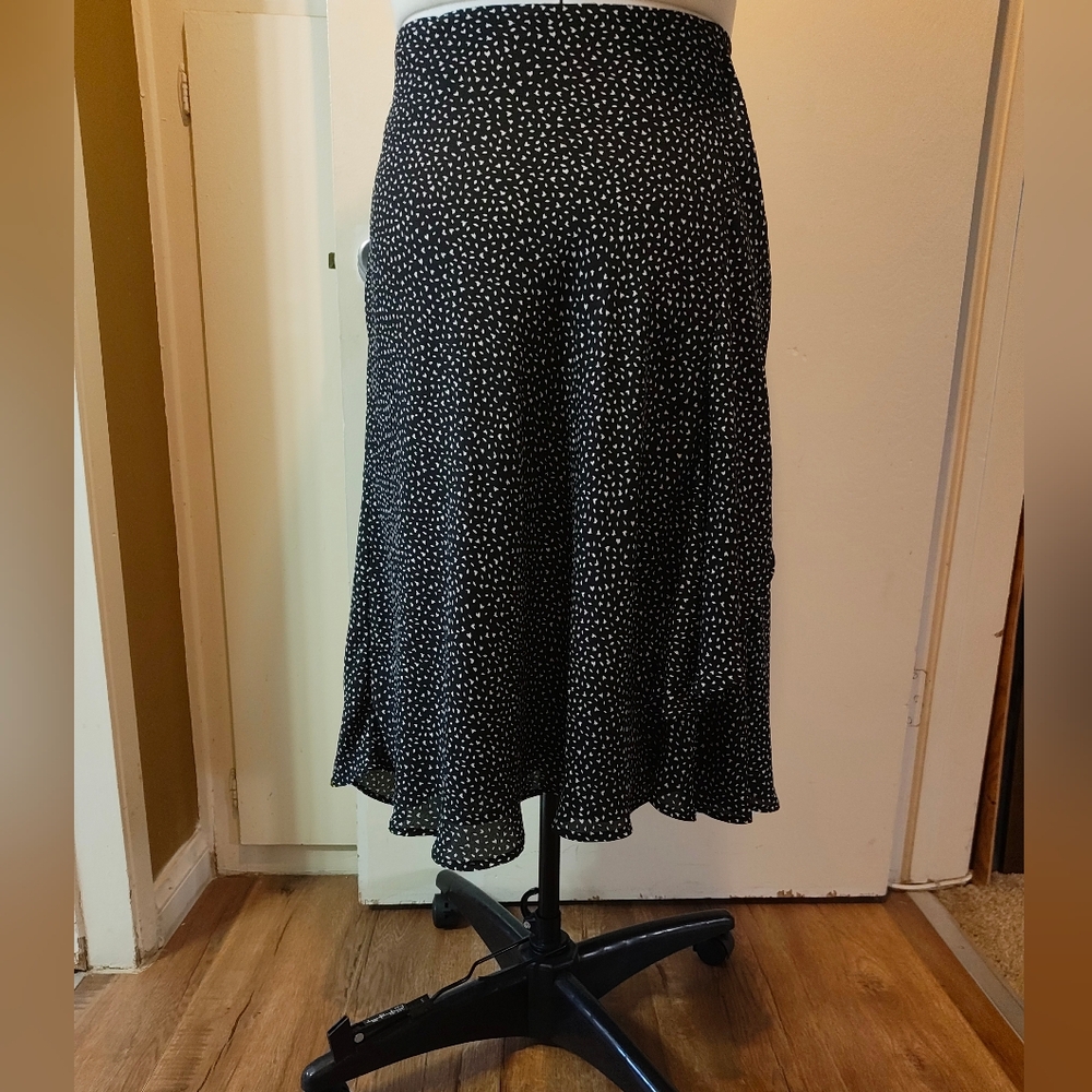 Catherine Malandrino Black and White A-Line Skirt